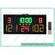 Sports Electronic Basketball Score Board , Portable Led Stadium Scoreboard with inner 24s shot clock and Time display