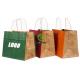 Disposable Kraft Bags With Handles , Portable Brown Paper Shopping Bags