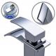 Zinc Alloy Handle Easy Install Trough Style Bathroom Faucet Polished Surface Treatment