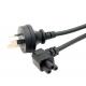 1M SAA Australia 3Pin male to IEC 320 C5 angled Power cord in Black