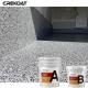 Long Lasting Epoxy Flake Floor Coating Paint With Grey Color Chips