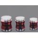 Red With Transparent 30ml Cosmetic Cream Containers / Face Cream Jars