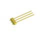 3 Pin Nail Head Glass To Metal Hermetic Seal Header With Gold Wire Bonding Surface