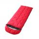 Red Waterproof Sleeping Bag , Outdoor Inflatable Sleeping Bag For Hiking