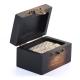 Natural Koa Wood Personalized Wooden Ring Box Engraving For Wedding Rings 60*40*36mm