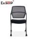 Modern Black Training Chair With Stackable Wheels Molded Memory Foam