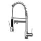Pull Out Spray Silver Kitchen Faucet Hot And Cold Basin Tap for Lizhen Hwa.Con Design