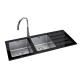 Farmhouse Use Glass Stainless Steel Sink  Single Bowl   Square Undermount