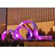Large City Landmark Stainless Steel Outdoor Lights Sculpture