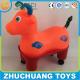 pvc inflatable animal toy cow on wheels