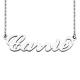 55cm chain 0.07oz Custom Silver Necklaces 18K gold Carrie Style Name Necklace