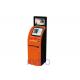 Dual Monitors Ticket Dispenser Machine , Information Kiosk System High Validation Rate