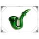 Green / Black Glass Hook Hand Smoking Pipe 4 Inches Pipe Hand Blown