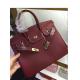 hot sell 30cm 35cm high quality wine red ladies litchi leather handbags classic brand handbags L-RB1-15