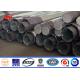 Galvanized Steel Electrical Power Pole Bitumen 20m With Cross Arms ISO 9001
