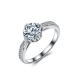 Sterling Silver Brilliant Cubic Zircon Wedding Engagement Ring (RE585)