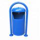 Environmentally Friendly 32 Gallon Trash Can For Garbage Perforated Steel