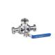WZ 3 way ball valve for medical tanks DIN 3A SMS Equal Stainless steel 304 316 316l