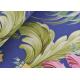 PVC Floral Pattern Self Adhesive Wallpaper Soundproof with Blue Color , 0.53*10m