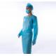 Blue Disposable CPE Gown , Plastic Isolation Gowns For Medical Use Level 3