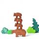 OEM Stackable Small Wooden Animal Figurines Carefully Crafted For Kids