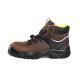 Crazy Horse Leather S3 Steel Toe Plate Brown Work And Safety Shoes PU Outsole