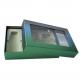 PVC Window Cosmetic Gift Box Packaging Gloss Green Lid Bottom