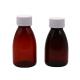 Customized Colors 100ml PET Amber Plastic Oral Liquid Drug-Grade Bottle with Safety Cap