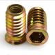 Highly Durable M4 M5 Brass Insert Furniture Nut for Yellow Zinc Finish