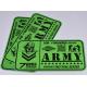 Custom printed green and black color outdoor UV resistant army tactical series advertising sticker decal