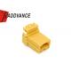 348793-3 2 Pin Female TE Connectivity AMP Connectors Yellow Color