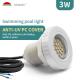 3W ABS VDE 12v Swimming Pool Lights Surface Mounted IP68 180LM DC12V