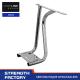 Universal Office Chair Armrest Replacement Chrome Plated Iron Chair Handrail 20mm dia