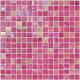Elegent Pink color with gold line glass mosaic mix pattern 20x20mm piece