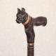 Black Walnut Wooden Dog Head Umbrella Handle Scratch Resistance