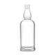 Customer Logo Printing 750ml Clear Frosted Glass Bottles for Liquor Alcohol Whiskey Gin Vodka