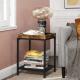 Side Table with Raised Edges, Industrial Side Table, Multi-functional End Table,