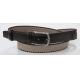 Coffee PU Tip / Loop Mens Stretch Belts In Mixed Colors Nickel Satin Buckle Available