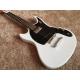 Custom guitar white color Mosrite logo reversed body 6 string electric guitar factory supply directly