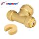 1/2-1 Inch Push In Elbow Fitting High Quality Quick Connection Lead-free Brass 3/4