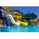 Outdoor Water Sports Games Rides Kids Fiberglass Slide Customized Color