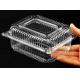 Transparent PET Disposable Fruit Box Rectangle Clear Lid Plastic Cake Trays
