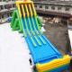 Custom Size 0.55mm Plato Inflatable Four Lane Water Slide