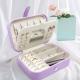 Portable Square Mini Jewelry Travel Case Rings Earrings Necklace Wedding Party Gift Box