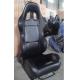 Black PVC Leather Comfortable Racing Seats With Harness OEM / ODM Welcome