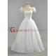 2013 A-line Strapless Floor-length Pleated Flowered White Organza Bridal dresses BDGD1017