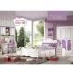 Light Purple MDF PU Solid Wood Bedroom Furniture Sets For Girls