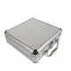 Small SilverAluminium Cosmetic Case With Inside Mirror And Chrome Closure Clasp