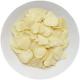 white dried garlic flakes without root