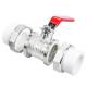 PN16 Nickel Plating Metal Ball Valve Double Socket PPR Brass Ball Valve